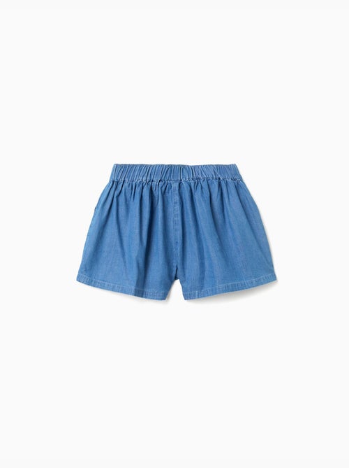 Pantaloncini in denim di cotone con cintura elastica e tasche - Kiabi