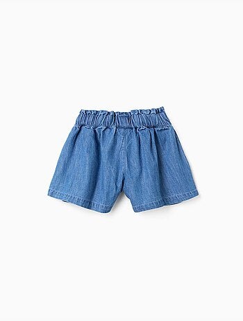 Pantaloncini in denim di cotone con tasche frontali