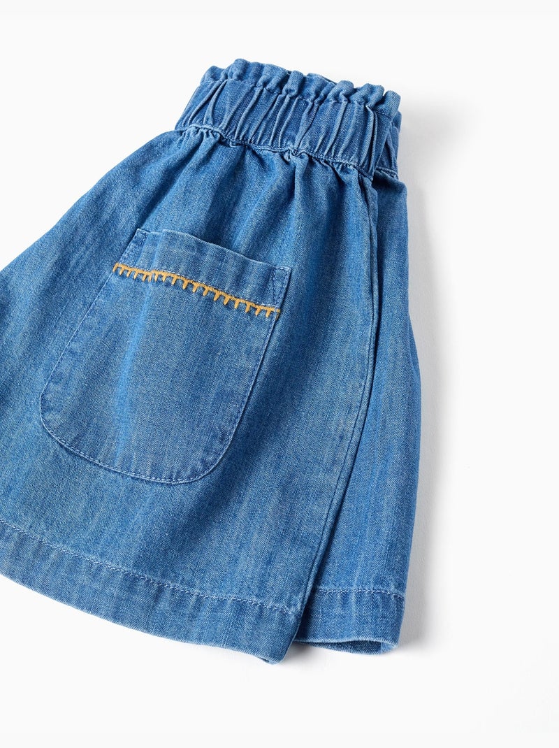 Pantaloncini in denim di cotone con tasche frontali Blu Blu - Kiabi