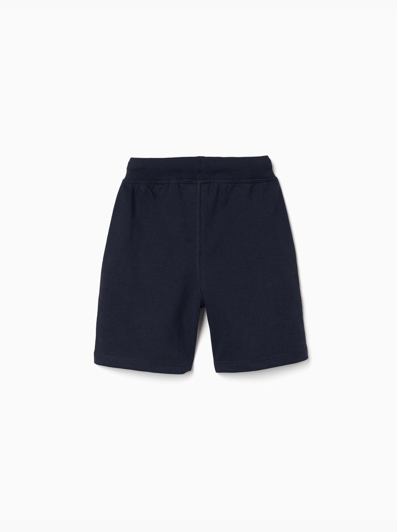 Pantaloncini in felpa con coulisse e tasche laterali Blu scuro - Kiabi