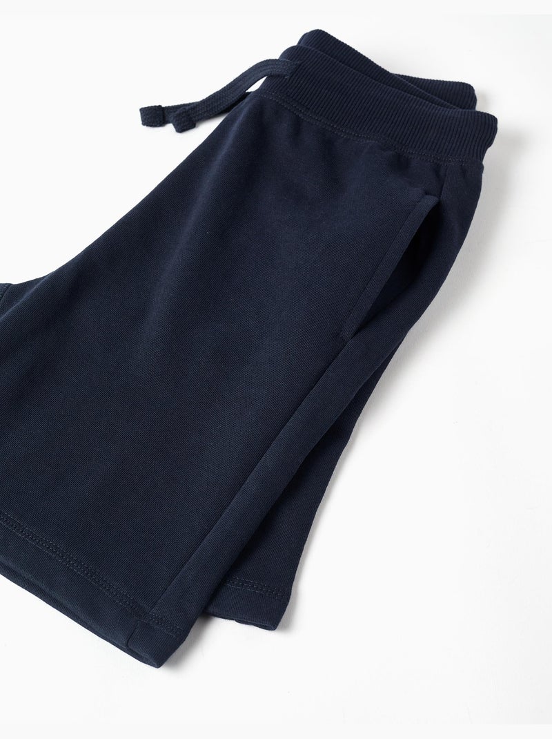 Pantaloncini in felpa con coulisse e tasche laterali Blu scuro - Kiabi