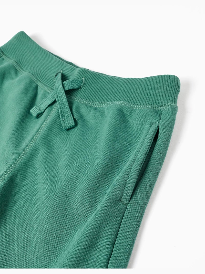 Pantaloncini in felpa con coulisse e tasche laterali Verde scuro - Kiabi