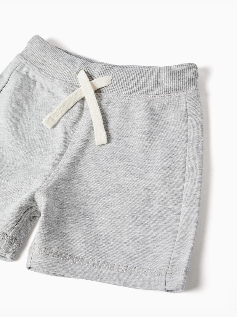 Pantaloncini in felpa con coulisse Grigio chiaro - Kiabi