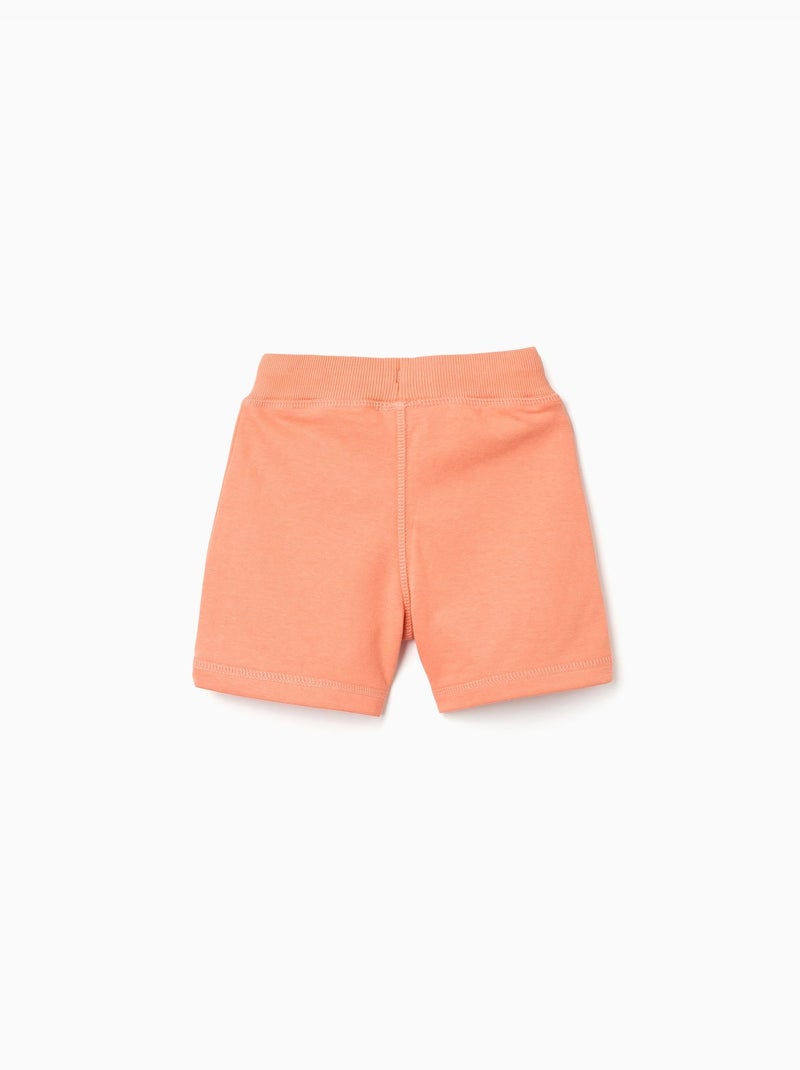Pantaloncini in felpa con coulisse Nero Arancione - Kiabi