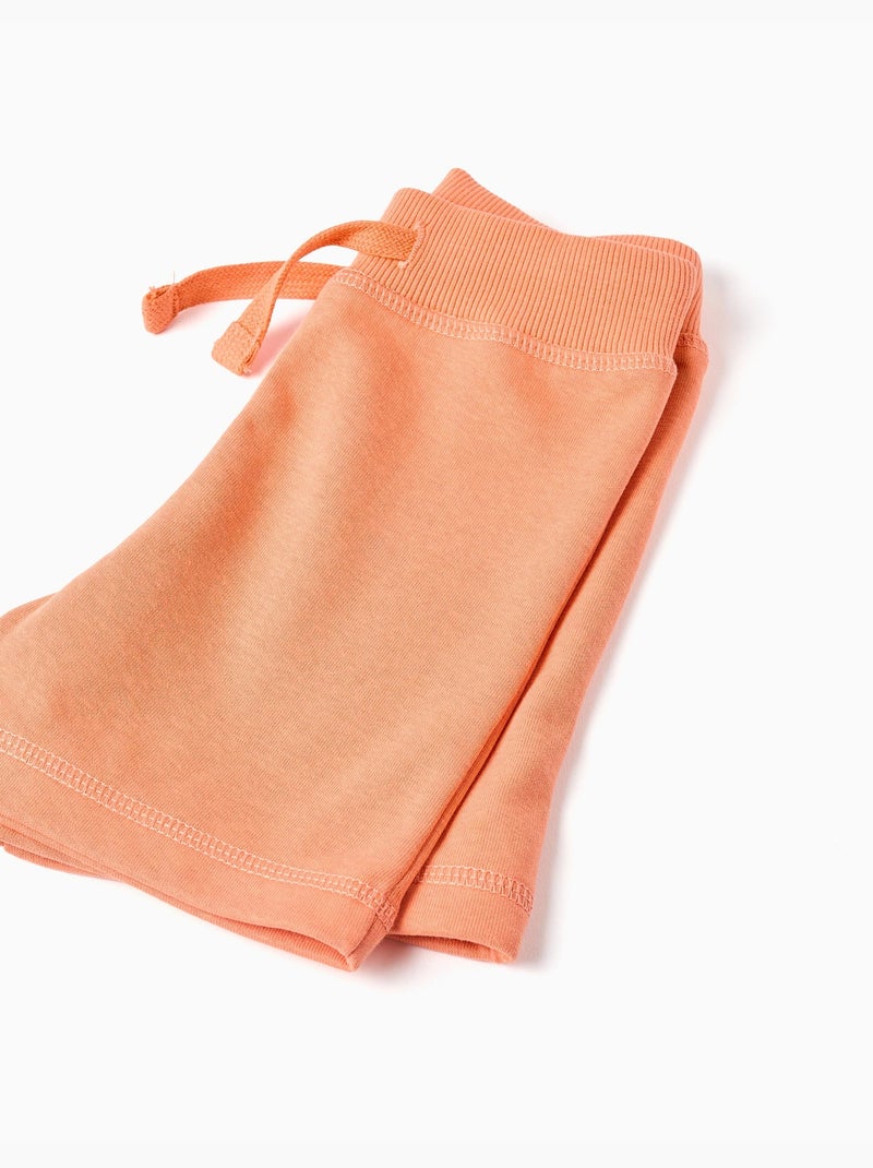 Pantaloncini in felpa con coulisse Nero Arancione - Kiabi