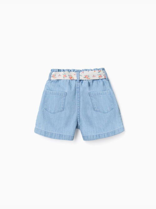 Pantaloncini in jeans con cintura a fiori - Kiabi