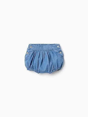 Pantaloncini in jeans con cintura ed orlo elasticizzati