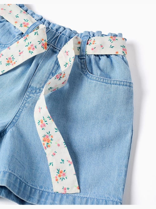 Pantaloncini in jeans con cintura floreale - Kiabi Pantaloncini in jeans con cintura floreale - Kiabi