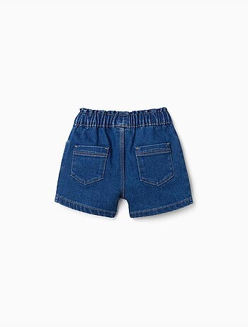 Pantaloncini in jeans con cintura paperbag
