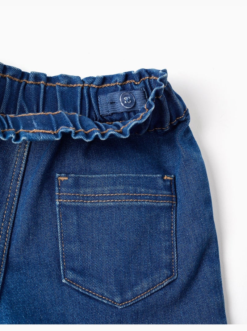 Pantaloncini in jeans con cintura paperbag Blu Blu - Kiabi