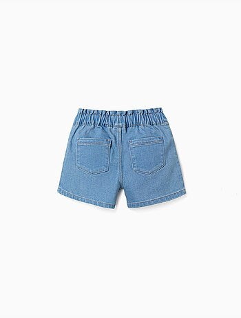 Pantaloncini in jeans con cintura paperbag