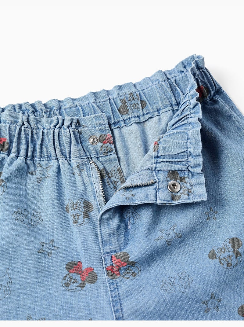 Pantaloncini in jeans con Minnie e cintura elasticizzata Blu Blu - Kiabi