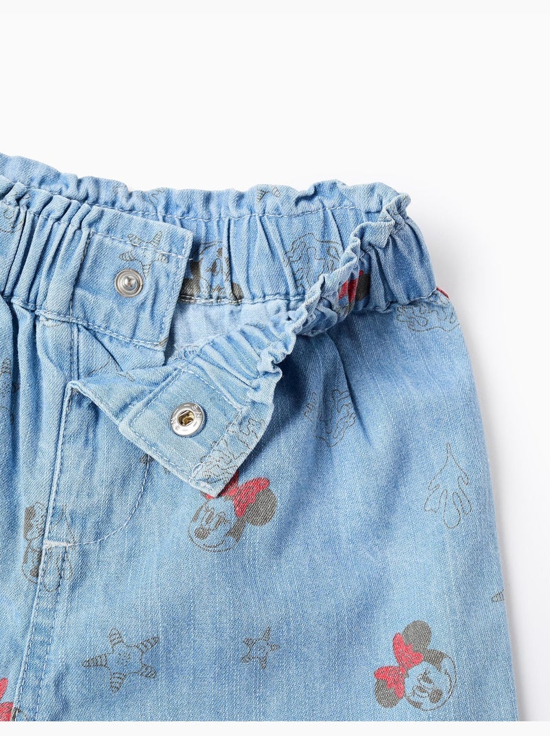 Pantaloncini in jeans con Minnie e cintura elasticizzata Blu Blu - Kiabi