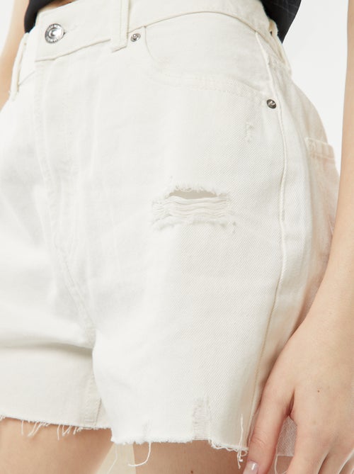 Pantaloncini in jeans con strappi e orli a vivo - Kiabi