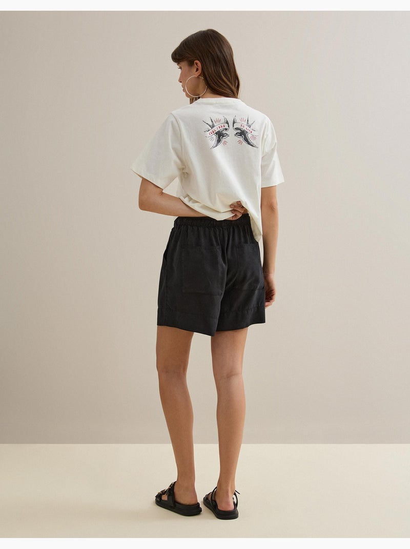 Pantaloncini in lyocell, MO Fashion Nero - Kiabi