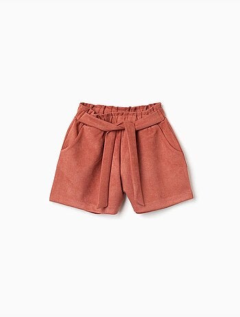 Pantaloncini in maglia interlock con cintura integrata