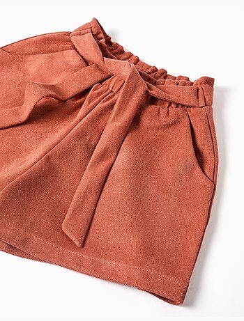 Pantaloncini in maglia interlock con cintura integrata