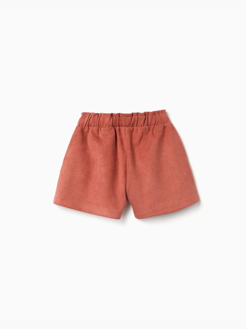 Pantaloncini in maglia interlock con cintura integrata Marrone - Kiabi