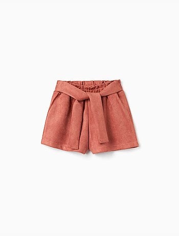 Pantaloncini in maglia interlock con cintura integrata