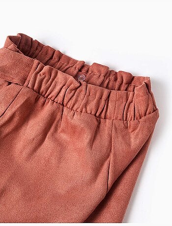 Pantaloncini in maglia interlock con cintura integrata