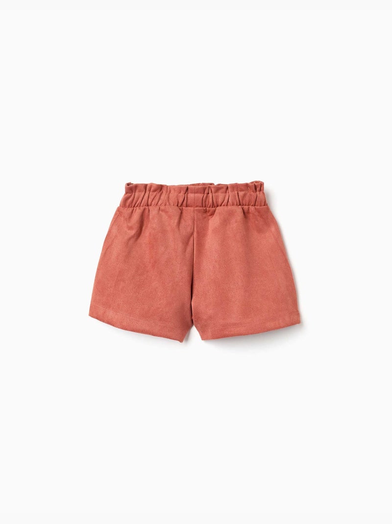 Pantaloncini in maglia interlock con cintura integrata Marrone - Kiabi