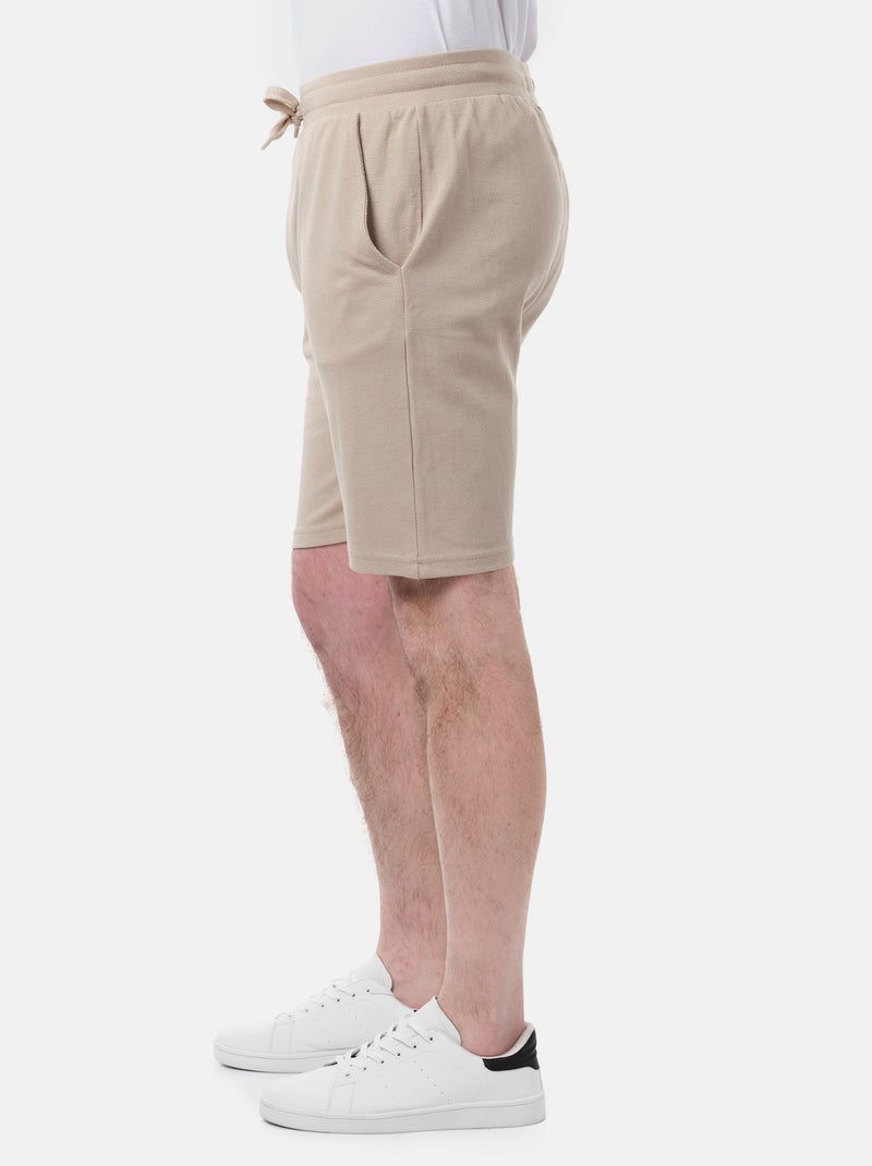 Pantaloncini in maglia piquè Tortora - Kiabi