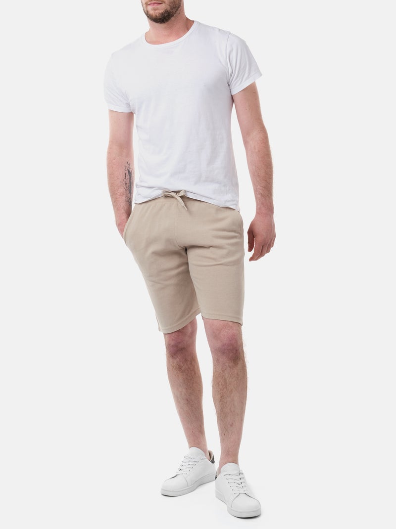 Pantaloncini in maglia piquè Tortora - Kiabi
