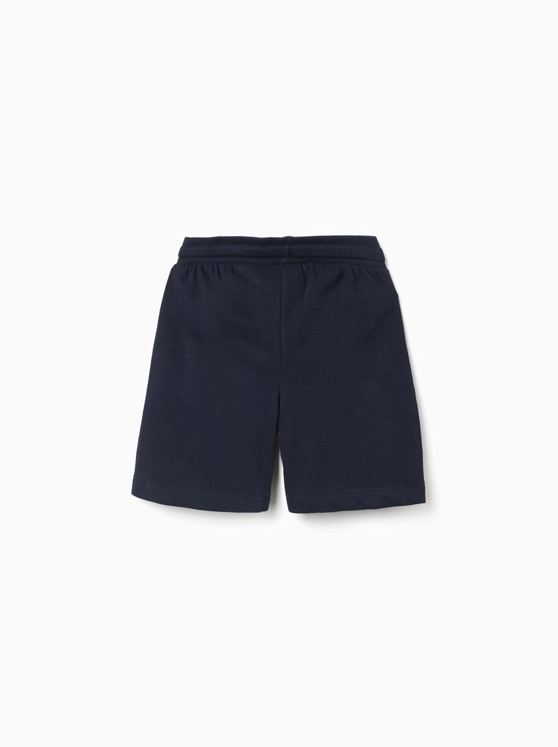 Pantaloncini in pile con coulisse e tasche Blu scuro - Kiabi