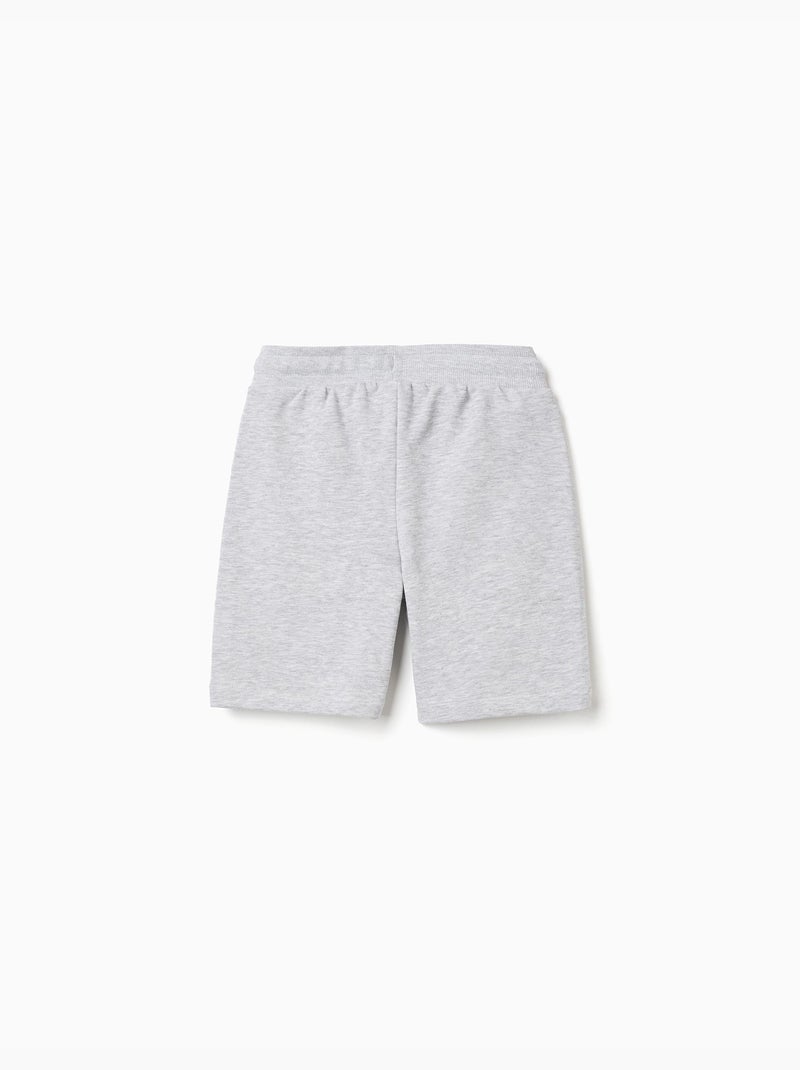 Pantaloncini in pile con coulisse e tasche Grigio chiaro - Kiabi