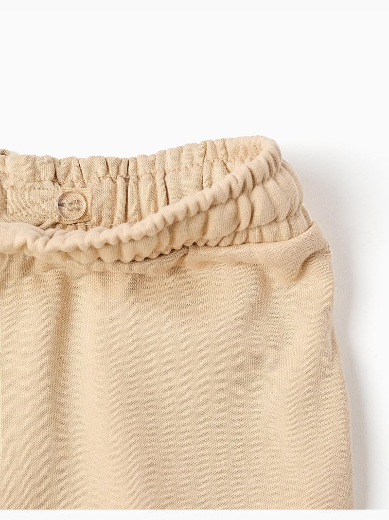 Pantaloncini in pile con tasche cargo e coulisse Beige chiaro - Kiabi