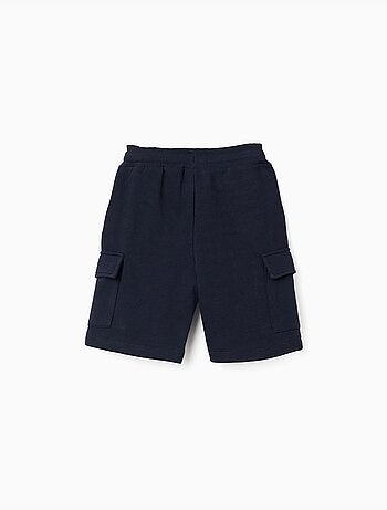 Pantaloncini in pile con tasche cargo e coulisse