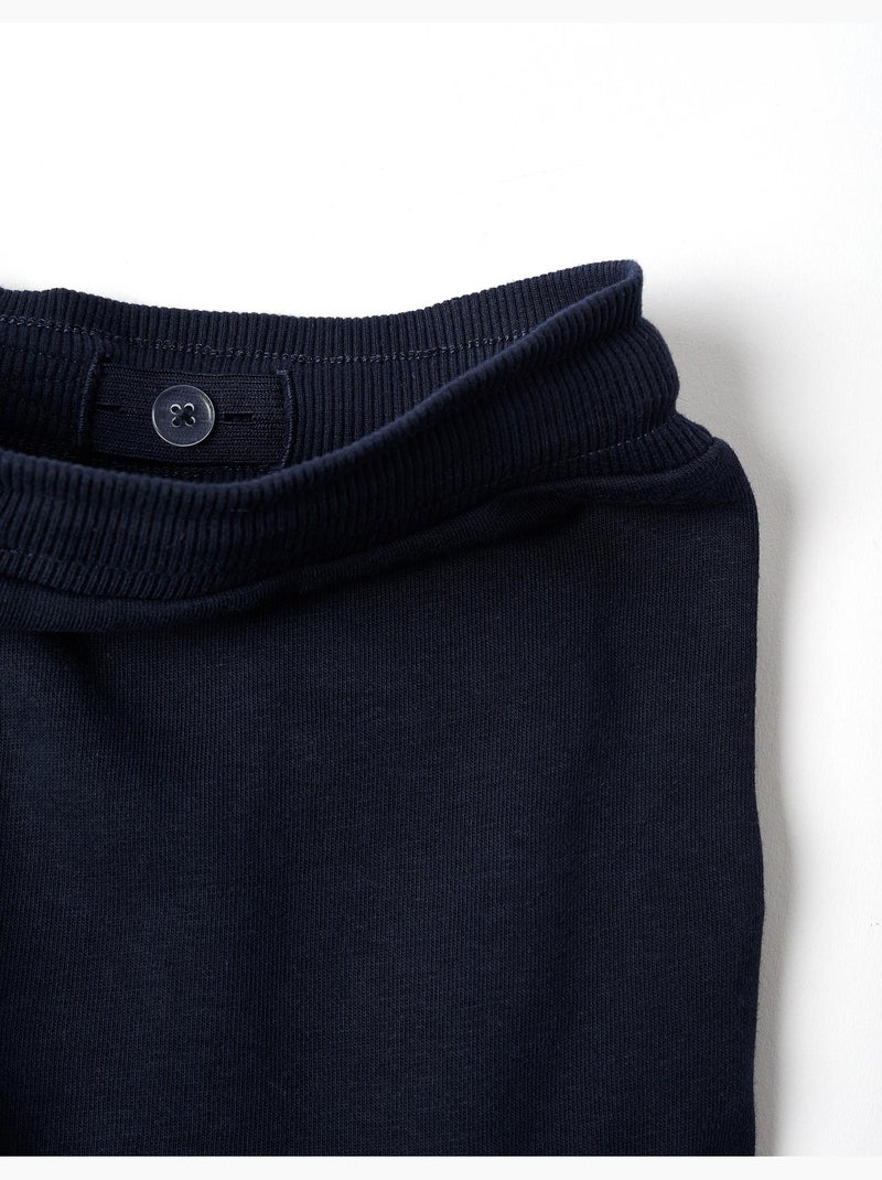 Pantaloncini in pile con tasche cargo e coulisse Blu scuro - Kiabi