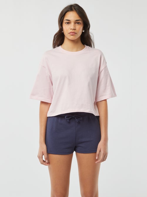 Pantaloncini in pile leggero tinta unita - Kiabi