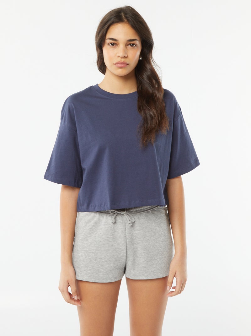 Pantaloncini in pile leggero tinta unita GRIGIO - Kiabi