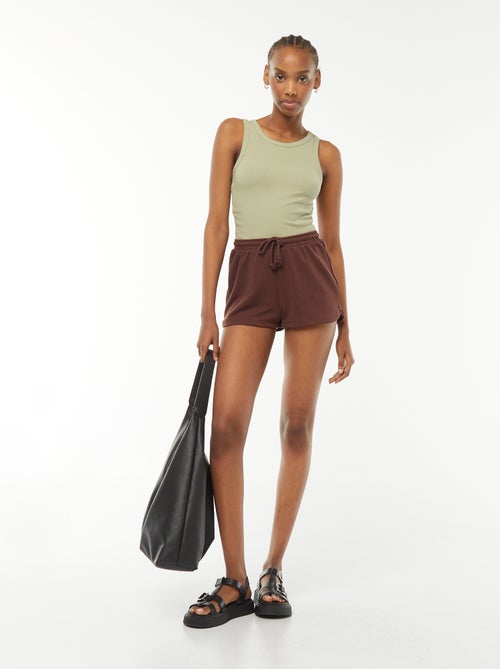 Pantaloncini in pile leggero tinta unita - Kiabi