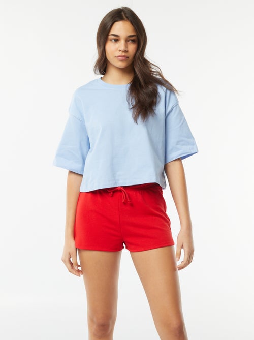 Pantaloncini in pile leggero tinta unita - Kiabi