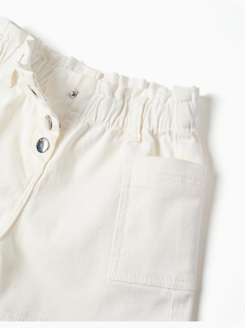 Pantaloncini in saffiano con tasche cargo e cintura elastica - Kiabi