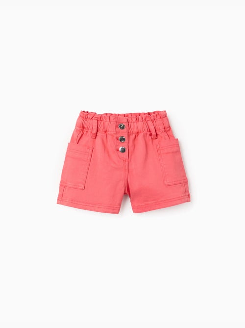 Pantaloncini in saffiano con tasche cargo e cintura elastica - Kiabi