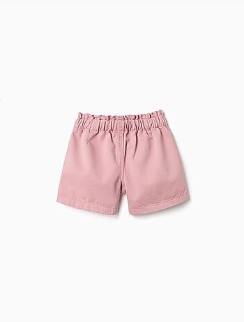 Pantaloncini in saffiano con tasche frontali