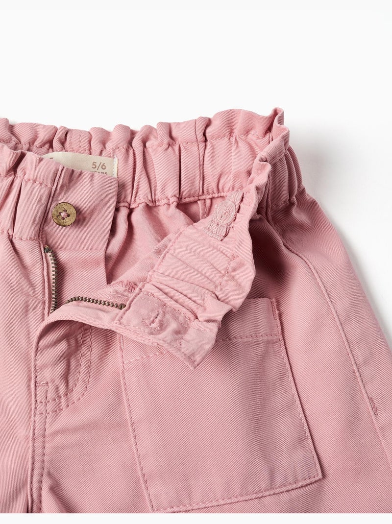 Pantaloncini in saffiano con tasche frontali Rosa chiaro - Kiabi