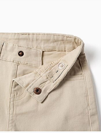 Pantaloncini in saffiano midi con cinque tasche