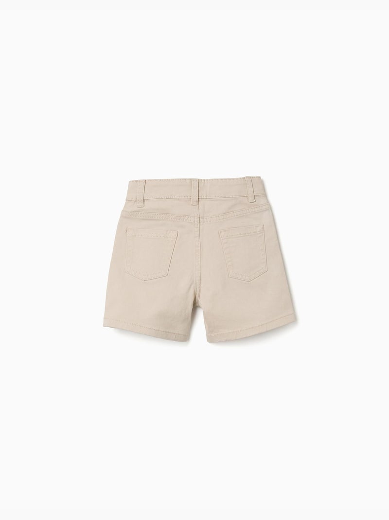 Pantaloncini in saffiano midi con cinque tasche Beige chiaro - Kiabi