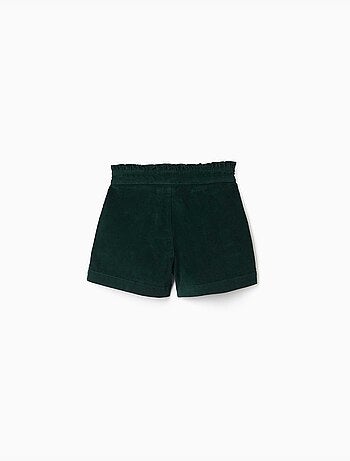 Pantaloncini in velluto a coste con pieghe frontali