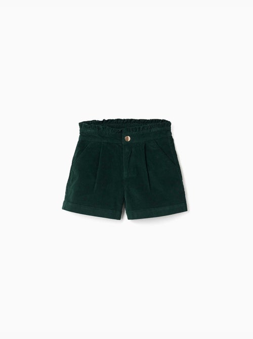 Pantaloncini in velluto a coste con pieghe frontali - Kiabi