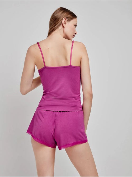 Pantaloncini lisci e regolabili in modal con dettagli in pizzo - Kiabi Pantaloncini lisci e regolabili in modal con dettagli in pizzo - Kiabi