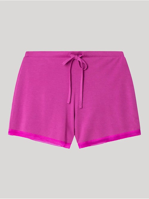 Pantaloncini lisci e regolabili in modal con dettagli in pizzo - Kiabi Pantaloncini lisci e regolabili in modal con dettagli in pizzo - Kiabi