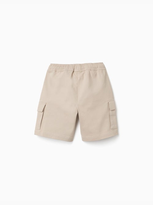 Pantaloncini lunghi cargo in saffiano con coulisse - Kiabi