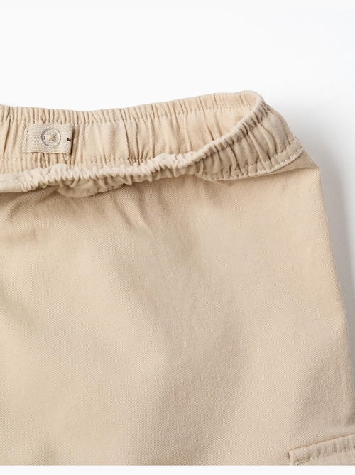 Pantaloncini lunghi cargo in saffiano con coulisse - Kiabi