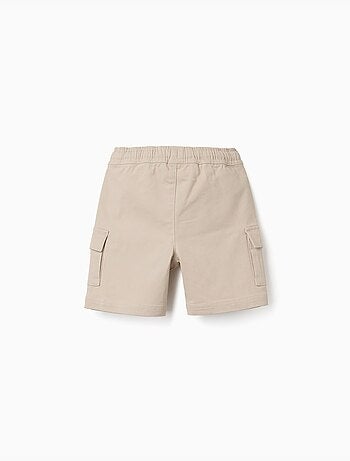 Pantaloncini lunghi cargo in saffiano con coulisse