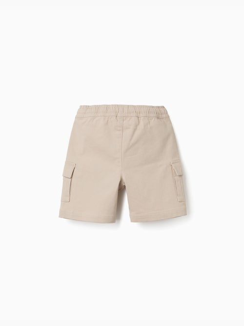 Pantaloncini lunghi cargo in saffiano con coulisse - Kiabi